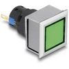 Delock 16 mm Kunststoff Signallampe grün / Lötversion / viereckig