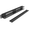 Delock 19? 1 HE Kabelmanagement Rangierpanel mit 2 Öffnungen Metall / Kunststoff juodas