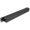 Delock 19? 1 HE Kabelmanagement Rangierpanel mit 2 Öffnungen 1 HE Metall juodas