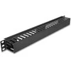 Delock 19? 1 HE Kabelmanagement Rangierpanel mit 2 Öffnungen Metall / Kunststoff juodas