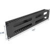 Delock 19? 2 HE Kabelmanagement Rangierpanel mit 4 Öffnungen Metall juodas