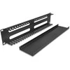 Delock 19? 2 HE Kabelmanagement Rangierpanel mit 4 Öffnungen Metall juodas
