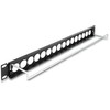 Delock 19? D-Typ Patchpanel mit Entlastungsschiene 16 Port 1 HE juodas