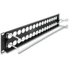 Delock 19? D-Typ Patchpanel mit Entlastungsschienen 32 Port 2 HE juodas