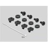 Delock 66846 - Cable management panel - Juodas - Metal - Nylon - 1U - 48.3 cm (19") - 77 mm