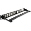 Delock 19? Keystone Patchpanel 24 Port gewinkelt mit Entlastungsschiene juodas