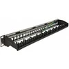 Delock 19? Keystone Patchpanel 24 Port mit Kabelbefestigungsschiene, Beschriftungsfeld und Staubschutz 1 HE juodas