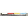 Delock 19? Keystone Patchpanel 24 Port mit Kabelbefestigungsschiene, Beschriftungsfeld und Staubschutz 1 HE juodas