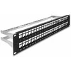 Delock 19? Keystone Patchpanel 48 Port mit Entlastungsschienen 2 HE juodas