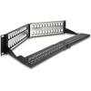 Delock 19? Keystone Patchpanel 48 Port mit Entlastungsschiene 2 HE gewinkelt juodas