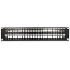 Delock 19? Keystone Patchpanel 48 Port mit Entlastungsschienen 2 HE juodas