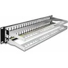 Delock 19? Keystone Patchpanel 48 Port mit Entlastungsschienen 2 HE juodas