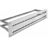 Delock 19? Keystone Patchpanel 48 Port mit Entlastungsschienen 2 HE grau