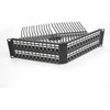 Delock 19? Keystone Patchpanel 48 Port mit Entlastungsschiene 2 HE gewinkelt juodas