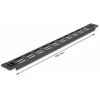 Delock 66985 - Vented blank panel - Juodas - Metal - 1U - 44 mm - 48.2 cm