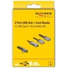 Skaitytuvas Delock DELOCK 2 Port USB Hub inklusive SD und Micro SD Card Reader mit USB Type-C Anschluss
