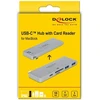 HUB USB Delock 1x SD 1x USB-C PD 1x Micro SD + 2x USB-A 3.2 Gen1 (64078)