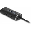 Delock 3 Port USB 10 Gbps Hub su SD i Micro SD Card Reader ze USB Type-C złączem 60cm Kabelis i przełącznikiem dla jeden Port (64234)