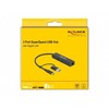 Delock 3 Port USB 3.2 Gen 1 Hub + Gigabit LAN