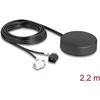 Delock 4G GNSS Antenne 1 x FAKRA A + 1 x FAKRA B Buchse 2 dBi / 28 dB 2,2 m RG-174 omnidirektional Dachmontage juodas outdoor