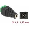 Delock Adapteris DC 1,35 x 3,5 mm lizdas > Gnybtų bloko 2 kontaktas