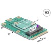 Delock Adapteris Mini PCIe Stecker zu M.2 Key E Slot