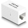 Delock Adapteris RJ45 Buchse zu RJ45 Buchse Cat.6A UTP baltas