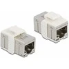 Delock Adapteris RJ45 lizdas su RJ45 lizdu kompaktiškas Cat.6A metalinis