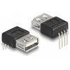 DELOCK Adapteris USB 2.0 Typ-A Buchse > 4 Pin 90° gewinkelt