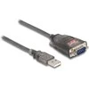 Delock Adapteris USB 2.0 Typ-A zu 1 x Seriell RS-232 D-Sub 9 Pin Stecker mit Muttern mit 3 x LED 3 m