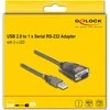 Delock Adapteris USB 2.0 Typ-A zu 1 x Seriell RS-232 D-Sub 9 Pin Stecker mit Muttern mit 3 x LED 3 m
