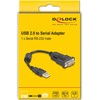 Kabelis USB Delock USB-A - RS-232 0.25 m Juodas (61549)