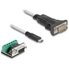 Delock Adapteris USB 2.0 Type-C™ zu 1 x Seriell RS-422/485 Stecker mit 6 Pin Terminalblock 5 V 2 m