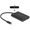 Delock USB-C į dvigubą HDMI adapterį