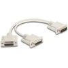 Delock Adapteris Y-Kabelis Splitter D-Sub 15 Pin Stecker zu 2 x D-Sub 15 Pin Buchse mit Schrauben 30 cm