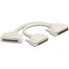 Delock Adapteris Y-Kabelis Splitter D-Sub 37 Pin Stecker zu 2 x D-Sub 37 Pin Buchse mit Schrauben 30 cm