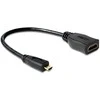 DELOCK Adapterio kabelis mikro HDMI-D St > HDMI-A Bu mit 23 cm laidas