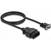 Delock Adapterkabel OBD-2 Stecker auf Sub-D 9 Pin Buchse mit Schrauben 1,15 m