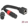 Delock Adapterkabel RJ45 Buchse zu 2 x XLR 3 Pin Buchse juodas 20 cm