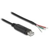 Delock Adapterkabel USB 2.0 Typ-A zu seriell RS-485 3 x offene Kabelenden 0,5 m