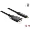 Delock Aktives Optisches Kabelis USB 10 Gbps USB Type-C Stecker zu Typ Micro-B Stecker mit Schrauben 15 m