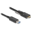 Delock Aktives Optisches Kabelis USB 10 Gbps Typ-A Stecker zu USB Type-C™ Stecker mit Schrauben seitlich 5 m