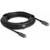 Delock Aktywny Optyczny USB-C™ 4K Video + Dane + PD Kabelis 10 m