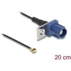 Delock Antennenkabel FAKRA C Stecker zu MHF® I Stecker 1,13 - 20 cm 1 vorgestanztes Loch