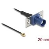Delock Antennenkabel FAKRA C Stecker zu MHF® I Stecker 1,13 - 20 cm 2 vorgestanzte Löcher