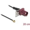 Delock Antennenkabel FAKRA D Stecker zu MHF® I Stecker 1,13 - 20 cm 1 vorgestanztes Loch