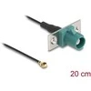 Delock Antennenkabel FAKRA Z Stecker zu MHF® I Stecker 1,13 - 20 cm 2 vorgestanzte Löcher