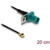 Delock Antennenkabel FAKRA Z Stecker zu MHF® I Stecker 1,13 - 20 cm 2 vorgestanztes Loch