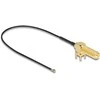 DELOCK Antennenkabel RP-SMA 90 PCB Buchse zum Einbau zu I-PEX Inc. MHF 4L Stecker 1.13 25cm Gewindelnge 15mm