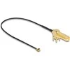 DELOCK Antennenkabel RP-SMA 90 PCB Buchse zum Einbau zu I-PEX Inc. MHF I Stecker 1.13 25cm Gewindelnge 15mm